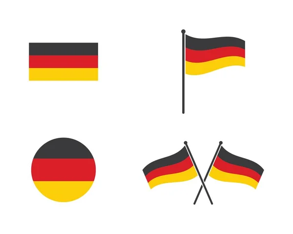ドイツ国旗ベクトルイラストデザイン — ストックベクタ