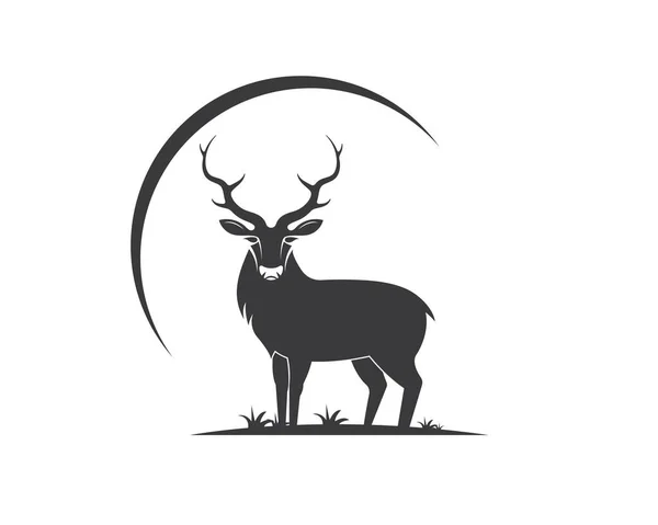 Deer ilustration logo vektor — Stock vektor