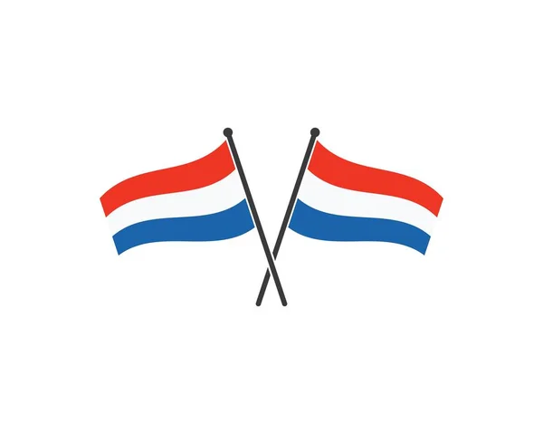 Niederländische Flagge Vektor Illustration Design — Stockvektor
