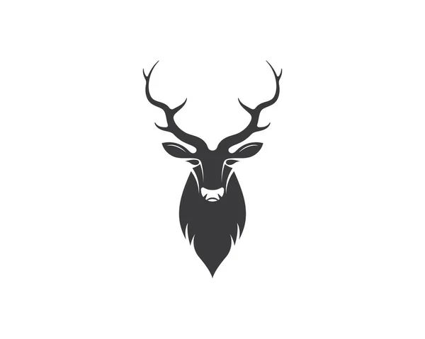 Venado ilustración logo vector — Vector de stock