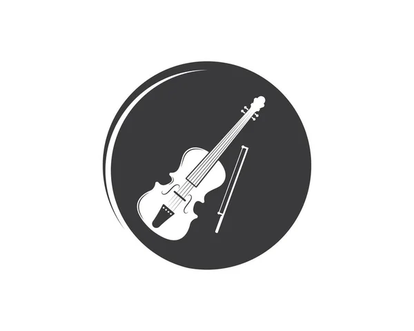 Icono de violín vector diseño de ilustración — Vector de stock