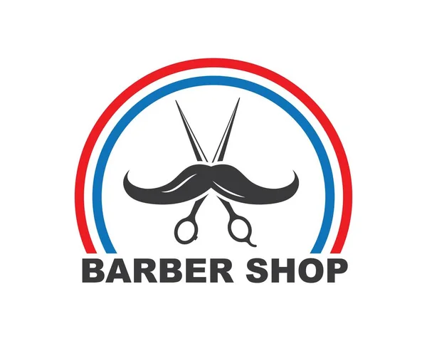 Barbería icono logo vector icono — Vector de stock