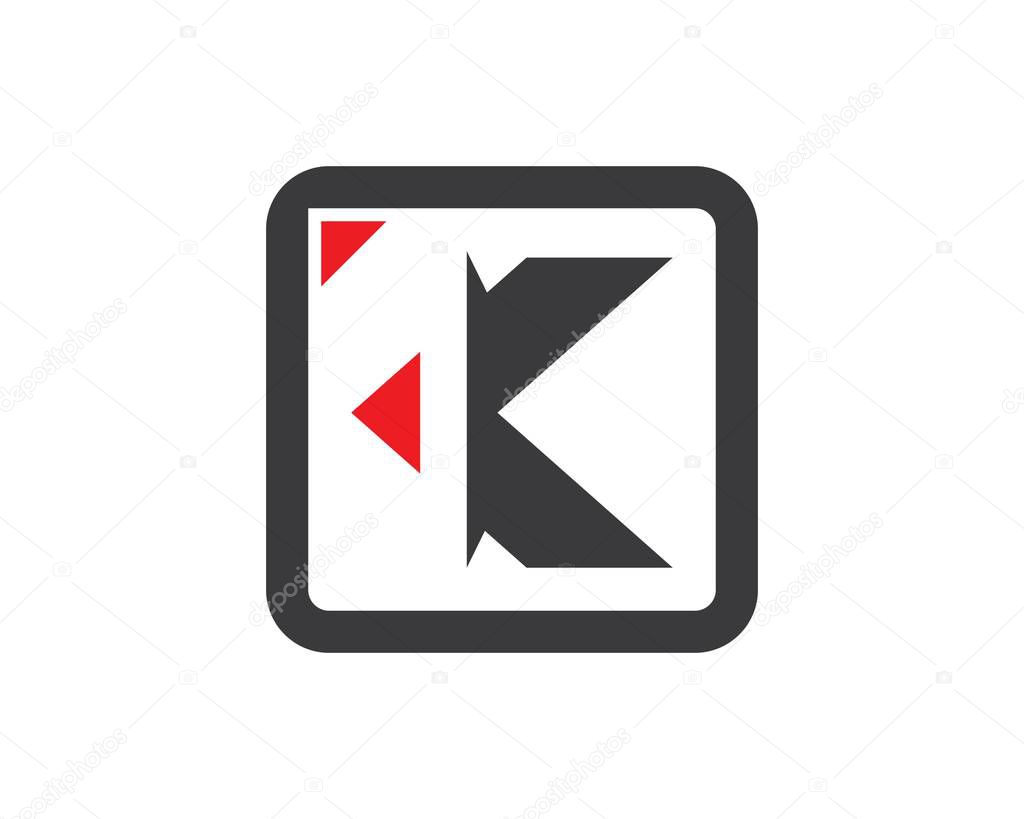 K letter  logo vector icon design template