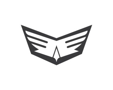 Falcon Eagle Bird logo şablon vektörü