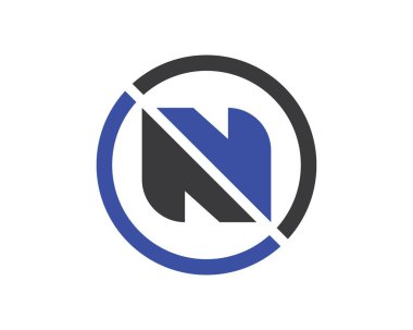 n harfi logo illüstrasyon vektörü