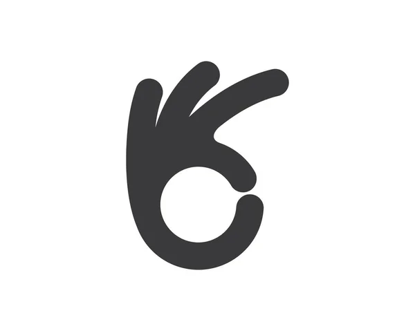 Tamam el hareketi vektör illüstrasyonu