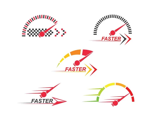 Schnellere Geschwindigkeit Logo-Symbol der Automobilrennsport-Konzept — Stockvektor