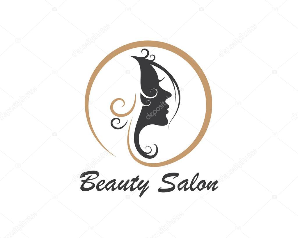 Beauty face woman vector illustration template design