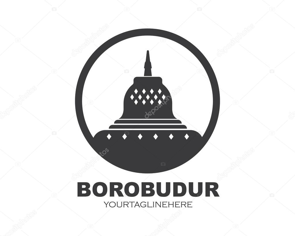 borobudur is indonesian temple one of the words miracles vector 