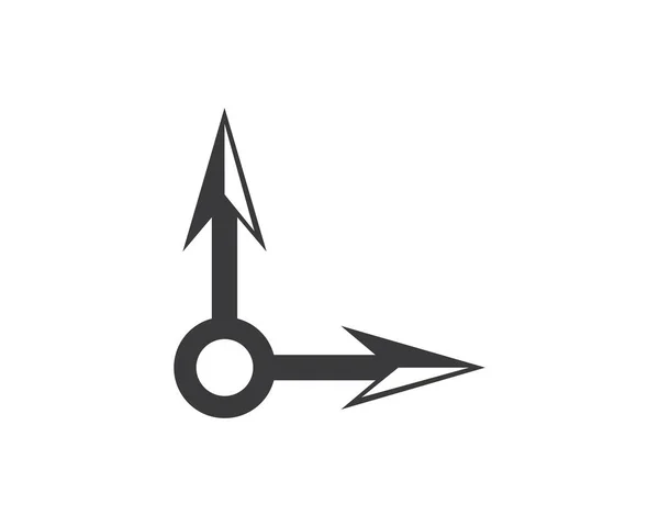 Pfeilvektor Illustration Symbol Logo der Lieferung und Logistik bu — Stockvektor