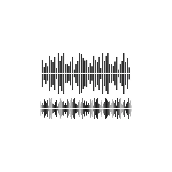 Шаблон Векторной Иконки Логотипа Уравнителя Звукового Эффекта — стоковый вектор