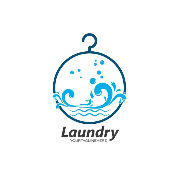 Çamaşır Logosu Vektör Resimleme Şablonu — Stok Vektör
