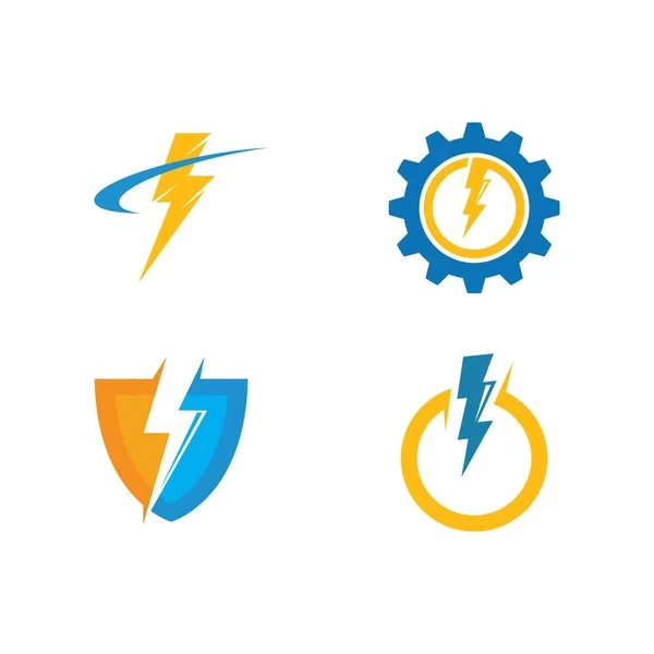 Flash Thunder Bolt Illustration Vector Template — Stock Vector