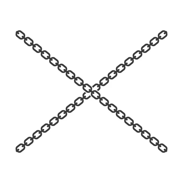 Chain Steel Vector Icon Illustration Design Template — Stock Vector