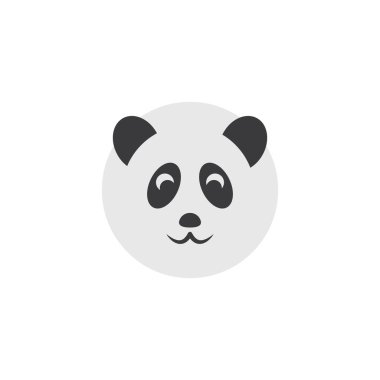 panda simgesi logo vektör illüstrasyon tasarımı