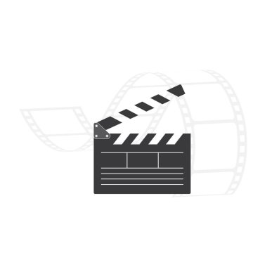 clapperboard logo element vektör illüstrasyon tasarımı