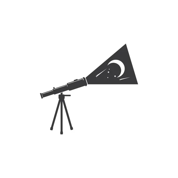 Teleskop Simgesi Vektör Çizim Şablonu — Stok Vektör