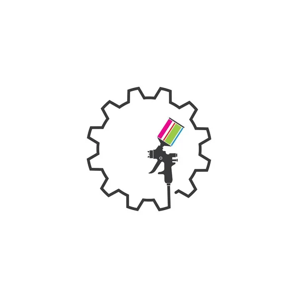 Spraygun Vector Icon Illustration Design Template — Stock Vector