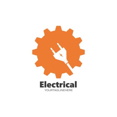 elektrik hizmeti ve kurulum logosu vektör tasarımı