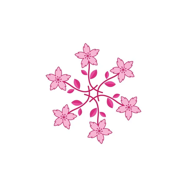 Sakura Blume Vektor Illustration Design Vorlage — Stockvektor