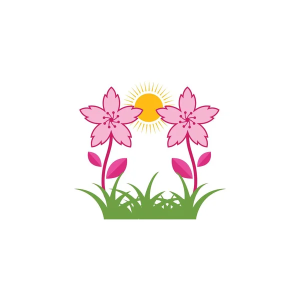 Sakura Blume Vektor Illustration Design Vorlage — Stockvektor