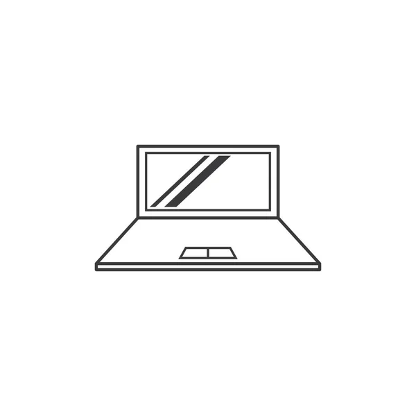 ノートパソコンのロゴアイコンベクトルイラストデザイン — ストックベクタ
