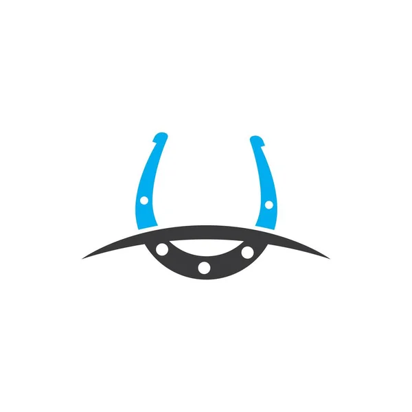 Hufeisen Symbol Logo Vektor Illustration Design — Stockvektor