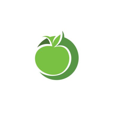 Apple logo simgesi vektör çizim şablonu