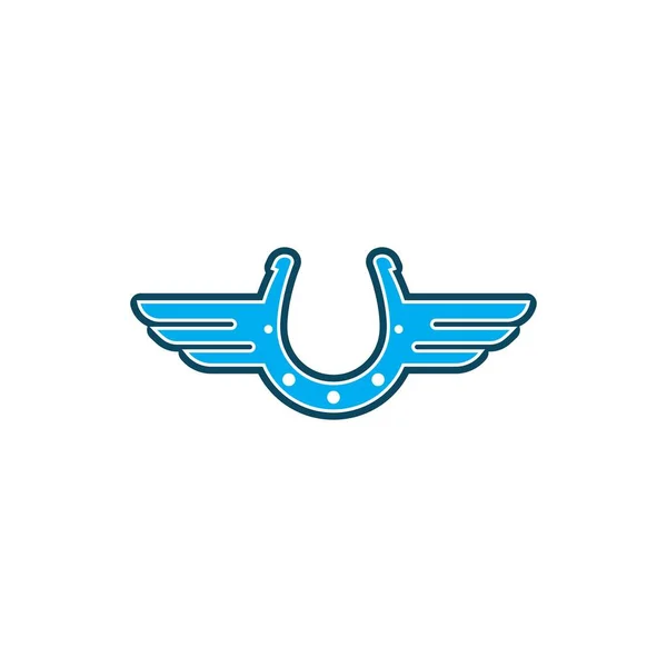 Дизайн Векторной Иллюстрации Логотипа Ботинка Лошади — стоковый вектор