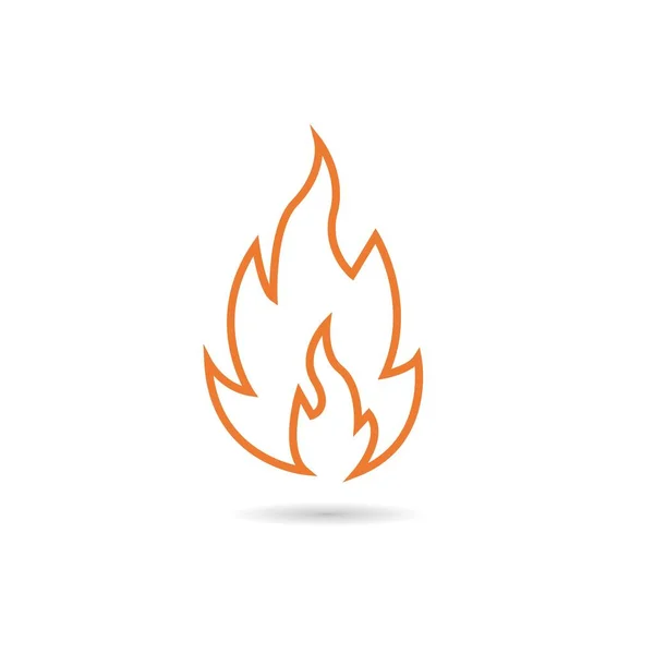 Tűz Láng Logo Ikon Vektor Illusztráció Tervezés Sablon — Stock Vector
