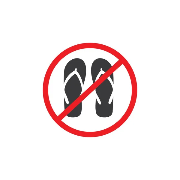 Zapatillas Prohibidas Icono Vector Ilustración Diseño Plantilla — Archivo Imágenes Vectoriales