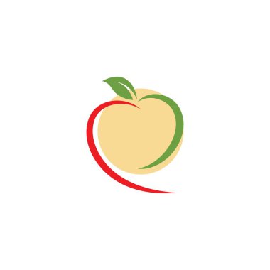 Apple logo simgesi vektör çizim şablonu