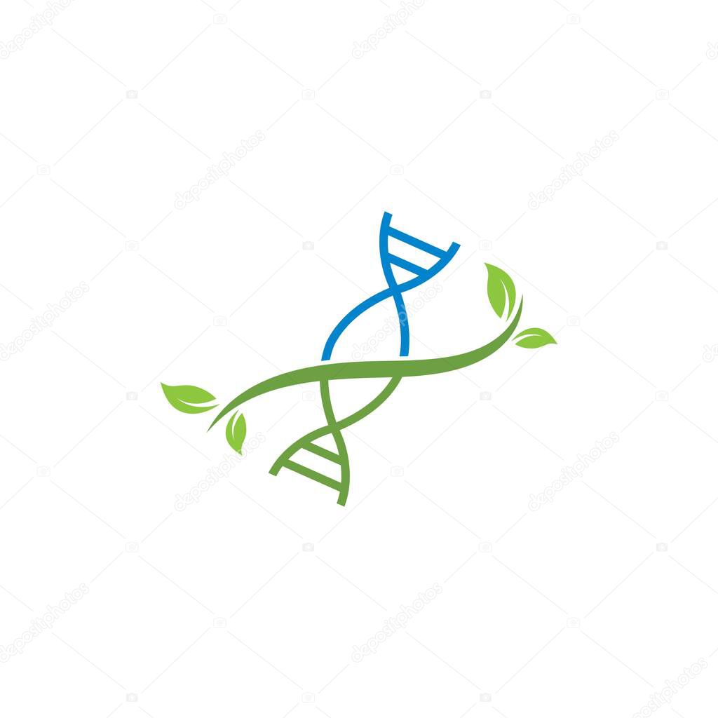 Dna genetic logo icon illustration vector