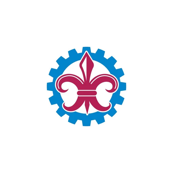 Fleur Lis Icon Vektor Illustration Design Vorlage — Stockvektor