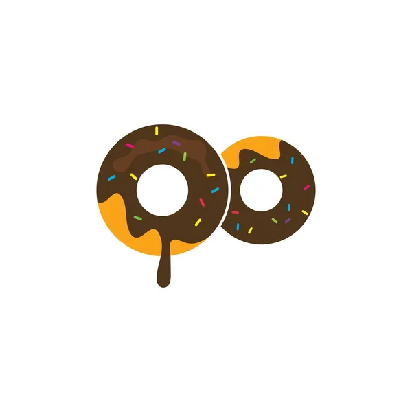 Вектор Пончиков Иконка Дизайн Логотипа — стоковый вектор