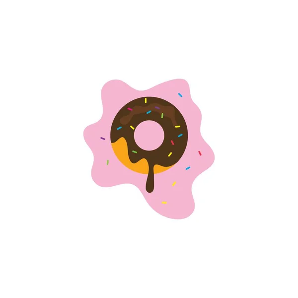 Donuts Vecteur Icône Logo Illustration Design — Image vectorielle