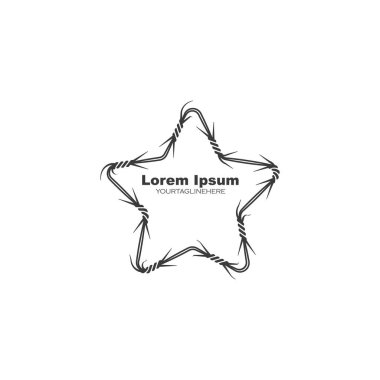 Dikenli tel vektör çizim şablonu