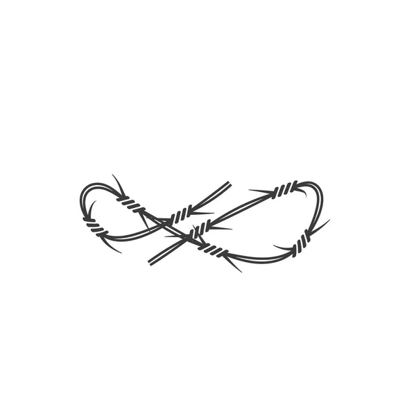 Taggtråd Vektor Illustration Design Mall — Stock vektor