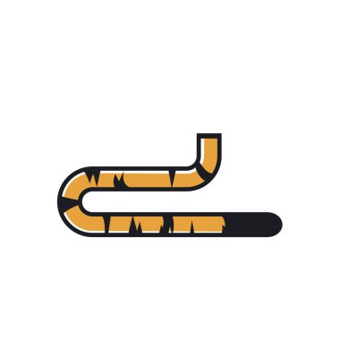 Kaplan kuyruğu ikon vektör çizim şablonu