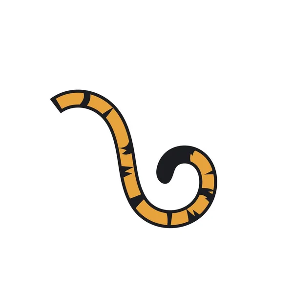 Tigerschwanz Symbol Vektor Illustration Design Vorlage — Stockvektor