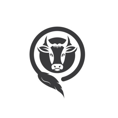 inek kuyruğu logo vektör çizim şablonu tasarımı