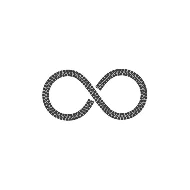 Sonsuzluk zip simgesi vektör çizim şablonu