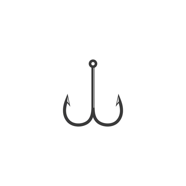 Рибальський Гачок Логотип Значок Векторний Дизайн Ілюстрації — стоковий вектор