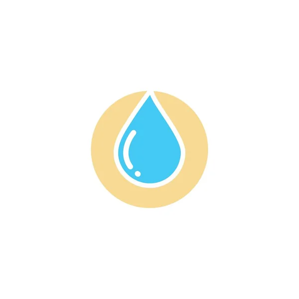 Agua Gota Icono Vector Ilustración Diseño — Vector de stock