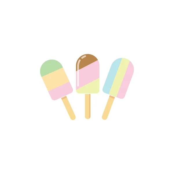 Helado Icono Vector Ilustración Diseño Plantilla — Vector de stock