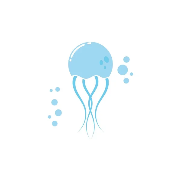 Medúza Ikon Vektor Illusztráció Design Sablon — Stock Vector