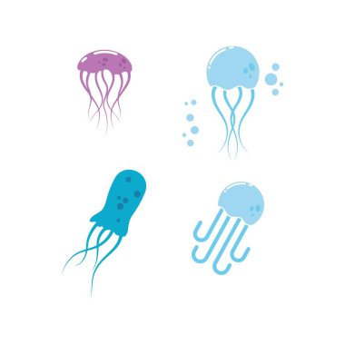 jelly fish icon vector illustration design template clipart