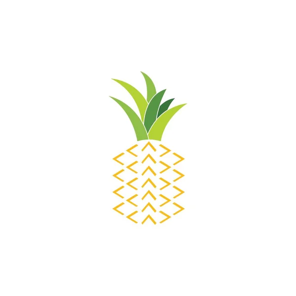 Ananas Ikon Vektor Illustration Design Mall — Stock vektor