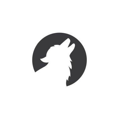 siyah Kurt simgesi vektör çizim şablonu