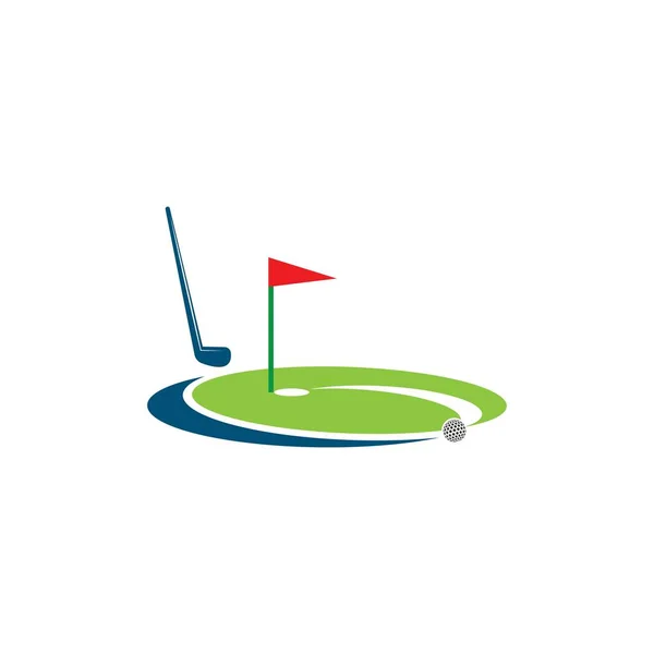 Golf Plantilla Vector Ilustración Icono Diseño — Vector de stock